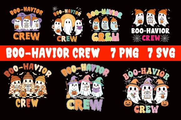 Adorable Boo-Havior Crew Halloween Embroidery