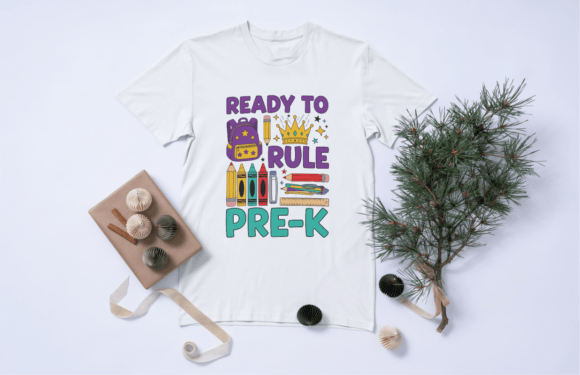 Bold and Playful Ready to Rule Pre-K SVG
