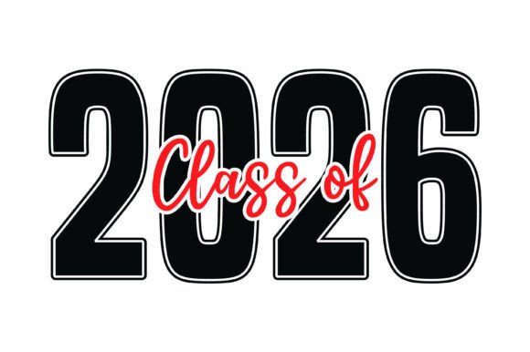 Bold Class of 2026 Typography: A Fresh Embroidery Design
