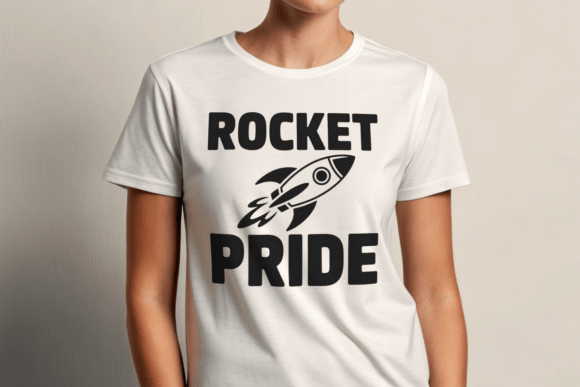 Bold Rocket Pride Mascot PNG for School Spirit