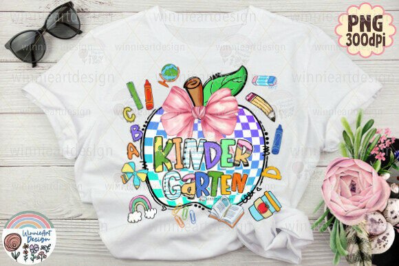 Charming Coquette Kindergarten Apple School Bow