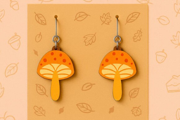 Charming Yellow Squash Earrings SVG for Autumn
