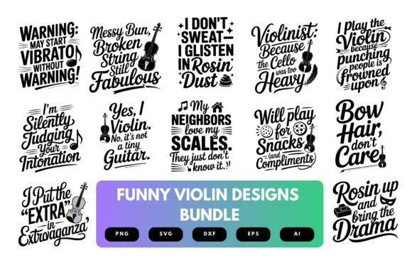 Exploring the Funny Violin SVG Bundle