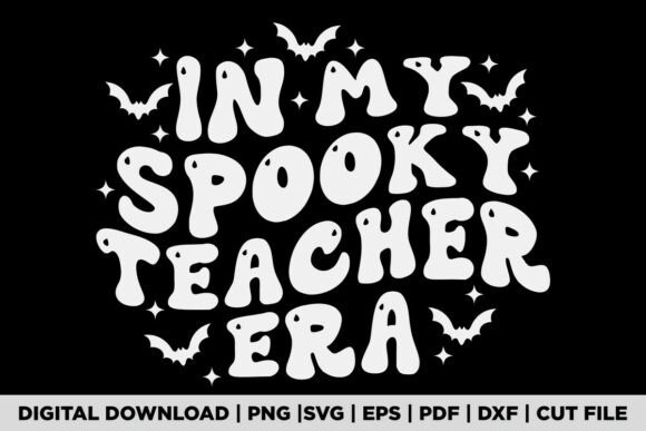 In My Spooky Teacher Era T-shirt: A Charming Embroidery Design