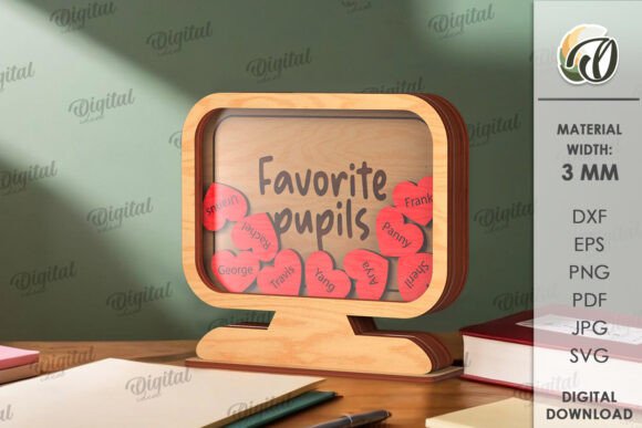 Personalized Teacher Token Jar Laser Design Review