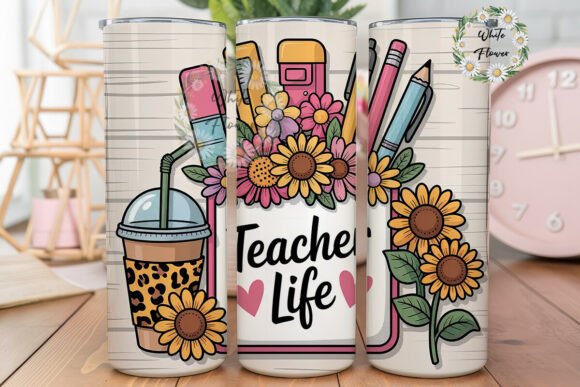 Teacher Life 20oz Tumbler Wrap Design Review