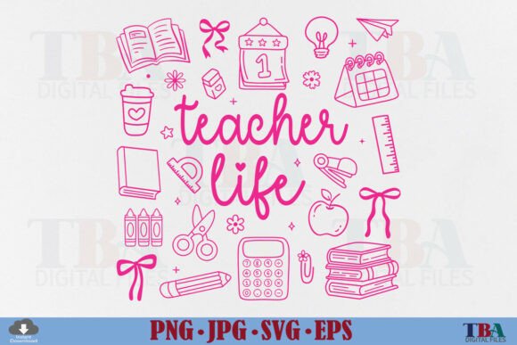 Teacher Life, Teach Coquette Pink Doodle Review