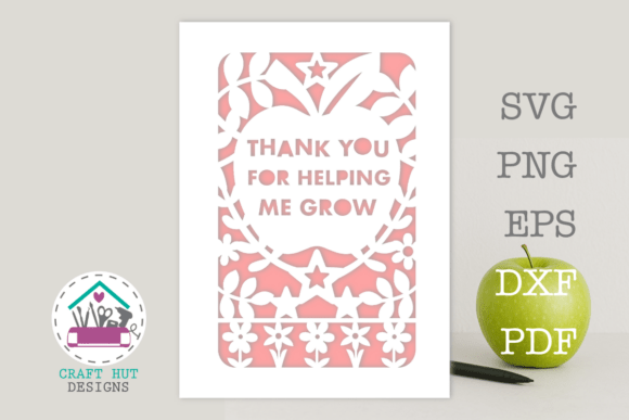 Thank You Teacher Card Papercut SVG Review