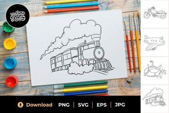 Vehicle Coloring Pages Pack 02: A Creative Embroidery Journey